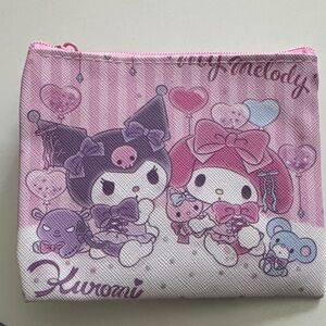Cute Kuromi and My Melody coin Pink Pouch